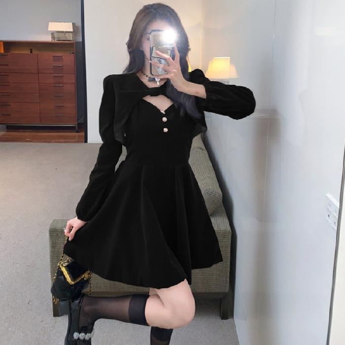 New Year's Christmas Fashion Set Autumn and Winter 2026 New Temperament Design Shawl Suspender Dress Two-piece Set