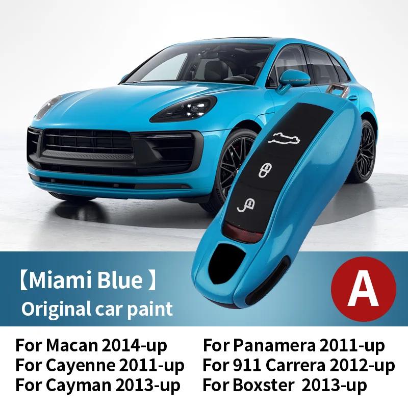 Car Key Paint Protective Case Keyless Cover For Porsche Cayenne Mancan Panamera 911 718 Boxster Cayman Taycan Replacement Shell