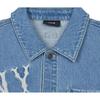 New MLB New York Yankees Denim Jacket Unisex Light Sky Blue 3ADRG0344-50BLL