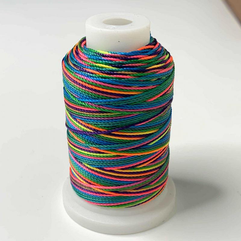 

24-прядная градиентная вощеная нить плетеное украшение: Браслет, Ожерелье, Украшение на руку, Подвеска, Брелок с узлом «Хвост феникса» No specifications