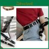 Schicker schwarzer PU-Gürtel für Damen Stilvolles Retro Einfaches Design Vielseitiges Modeaccessoire