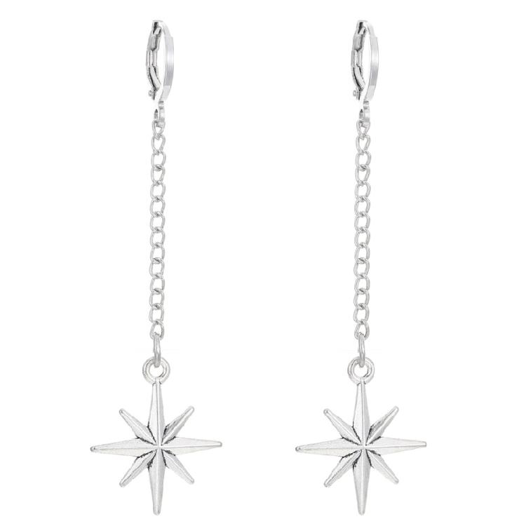 Gothic Inspired Hoop Earrings Star/Thorns Rivet Ear Buckles Fashion Ear Accessories for Theme Gatherings and Event