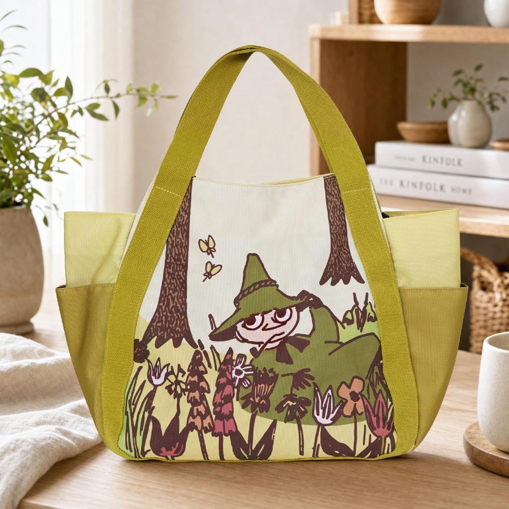 Lakurasu Tote Bag for Large Balloon with Outer MOOMIN Women, Capacity, Lightweight, Shape, Pocket,