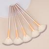 New Practical Facial Brushes Fan Makeup Brushes Soft Portable Mask Brushes Cosmetic Tools for Ladies Girls Nail Charm Beaut