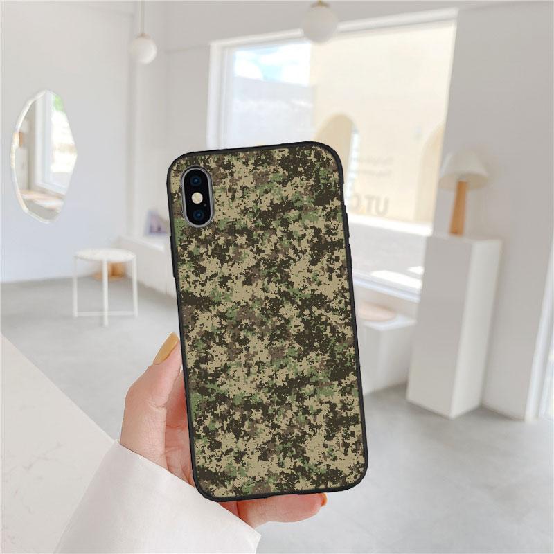 CJ22 Camouflage Art Soft Shell Phone Case for Samsung Galaxy S20 S21 S22 Ultra FE + Plus A21S A22 A24 A25 A26 A30 A30S A31