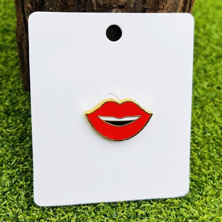 Fashion Enamel Pin Mouth Shaped Brooch Elegant Jackets Bag Backpack Badge Eye Catching Accessory for Trendsetters