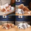 Adorable Soft Plush Long Hair Dual Color Dog Doll For Cuddly Comforting Gifts