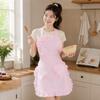 Oil-Proof Sweet Heart Apron with Pockets Kitchen Cooking Apron Cute Nail Salon Apron  Cooking