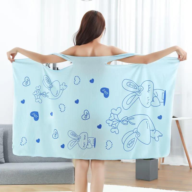 Wearable Bath Towel Sling Bath Skirt Tube Top Beach Towel Other&Other синий