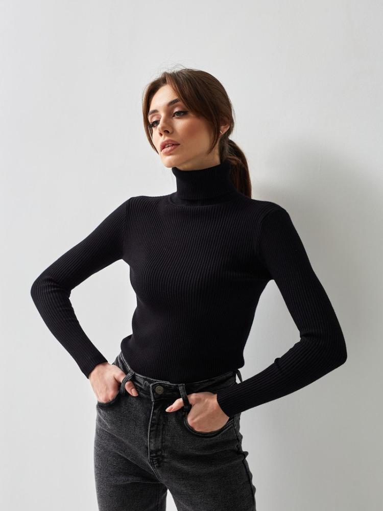 Girls' High Neck Sweater Knitted Base Sweater Autumn Outfit High Neck Solid Color Casual Versatile Sweater