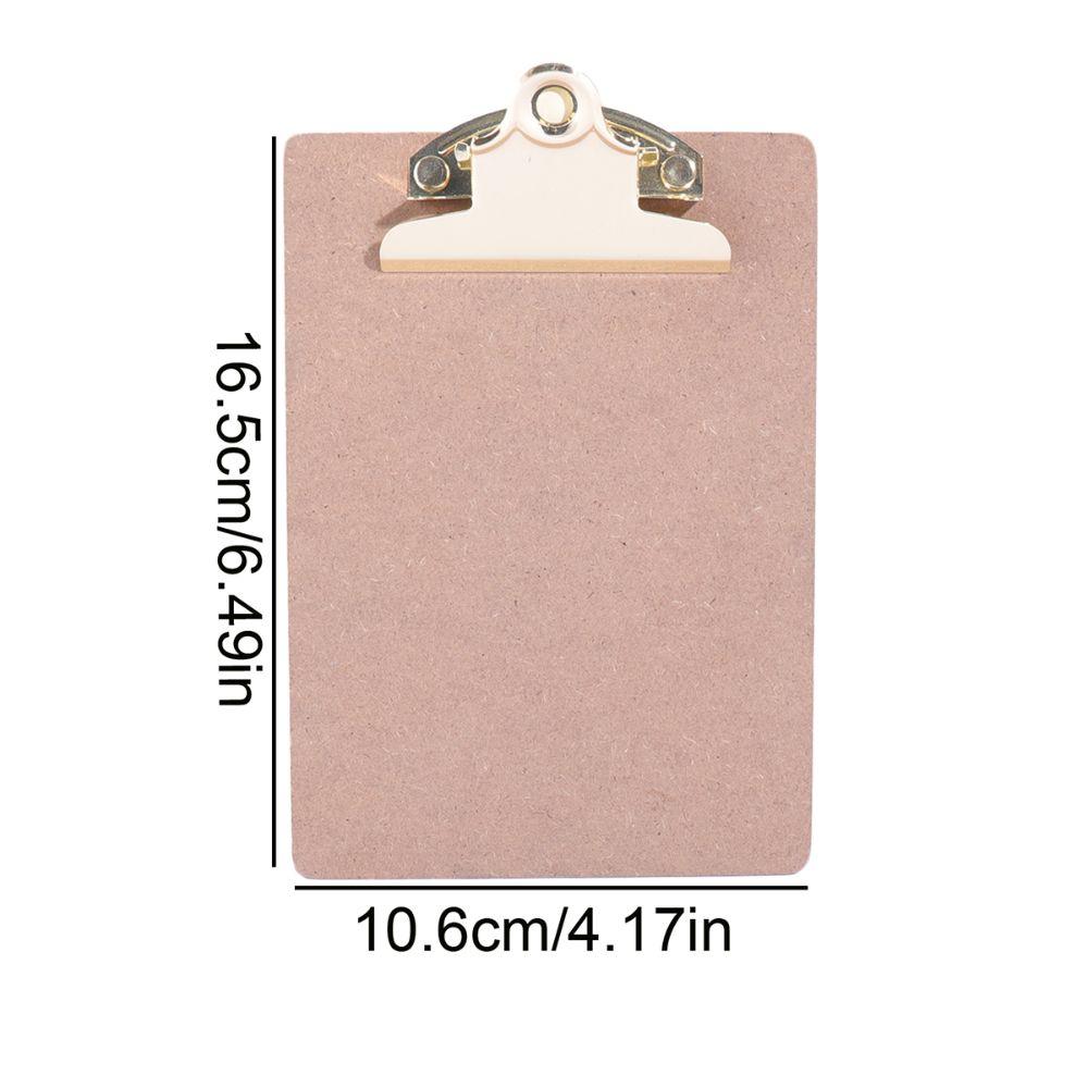 Golden Metal Clip Wood Clipboard 3 Sizes Notes Ticket Holder Wood Color Folder Office School