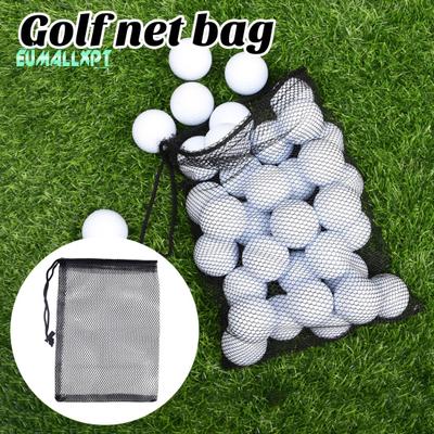 Large Capacity Drawstring Mesh Golf Ball Bag - Portable, Quick Drying, Foldable Nylon Net for Heavy-Duty, Multi-functional Storage