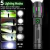 Powerful Flashlight 20W High Lumens Rechargeable Led Flashlight Zoom 2000m Long Range Tactical Lamp Ultra Powerful Torch