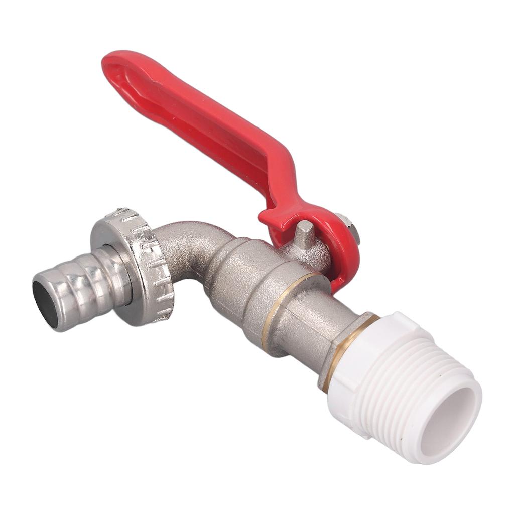 Vierteldreh-Kugelhahn Kugelhahn Absperrschalter mit 15 mm Entleerungsanschluss 34 PVC und 12 Messing
