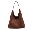 Commuter child and mother tote bag new simple suede shoulder underarm bag women's large-capacity versatile women's bag