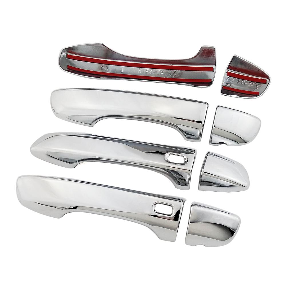 For Volkswagen VW Tiguan 2017-2024 Door Handle Cover Decoration Carbon Fiber Color Modify Refit Chrome Trim Protection Sticker