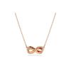 Swarovski Hyperbola Inlaid Infinity Symbol Design Cubic Zirconia Necklace Women necklace Rose-Gold 5684084