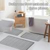 3Pcs/Set Bath Rug Anti-Slip Bathroom Floor Mat U-Shaped Toilet Rug Absorbent Rectangular Mat for Bathroom Sink Shower Door
