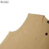 ZANZEA Women Sleeveless Vest Tops and Shorts Summer Two Piece Suit Sets