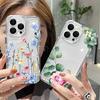 Colorful Floral Transparent Funda Phone Case For iPhone 17 Air 16 15 13 12 11 Pro Max Pro Plus Shockproof Anti-Drop Back Cover