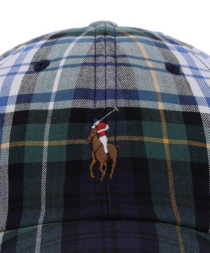 POLO RALPH LAUREN Plaid Oxford Ball Cap - White