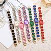 Diamantbesetztes Uhrenarmband Quarzuhren Strass Damen Armbanduhr Handgelenkdekoration Damen Mädchen