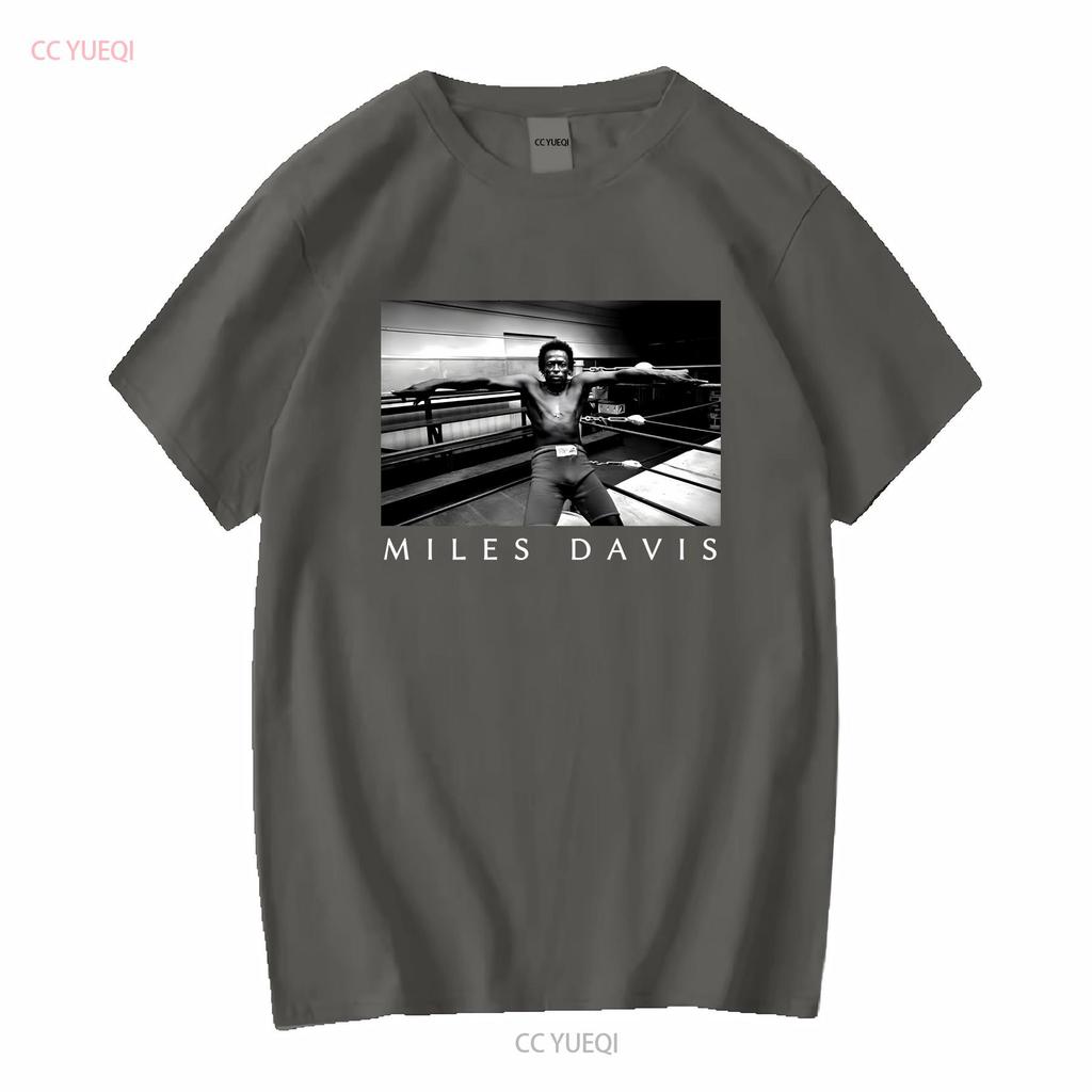 Band T Shirt Miles Davis Boxing Ring Black Medium Vintage Washed Unisex Soft Casual Comfortable Fashion Homme Versatile