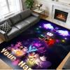 Crystal Velvet Rug Custom Name Text, Soft Non Slip Floor Mat Home DecorUndertale