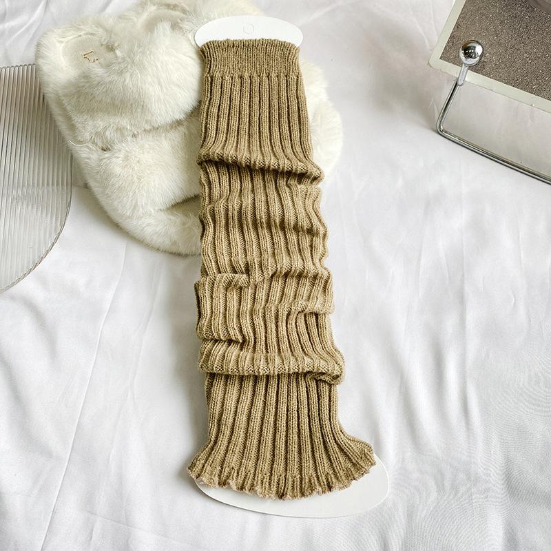 Vertical Strip Knitted Socks To Keep Warm Girls College Wind Knee Pads Long Boots Cover Over The Knee Parent-Child Pile Socks