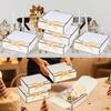 10 Scatole Regalo Grandi in Foglia Oro con Coperchio Confezioni Scatola Festa Scatola di Proposta Lussuosa per Damigelle Scatole Regalo con Nastri Scatole Pieghevoli per Bomboniere Festa