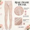 15D Ultra-Sheer Rose Frame Print Pantyhose