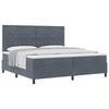 Boxspring Bed with Mattress Dark Grey 200 X 200 Cm Velvet