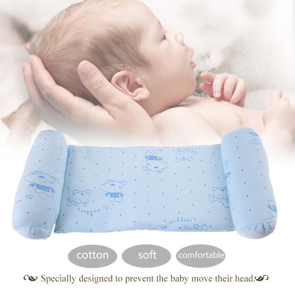 Baby Pillow Anti Roll Cotton Infant Sleep Prevent Flat Head Cushion for Newborn