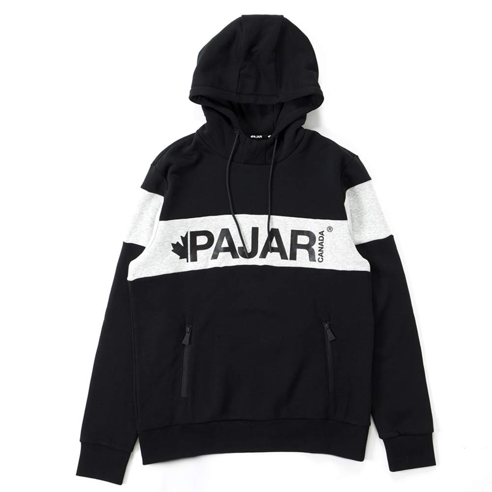 

[Pajar] Pajar GREG Men s Logo Hoodie Sweatshirt Sportswear Pullover (Black, S) - Canadian Brand