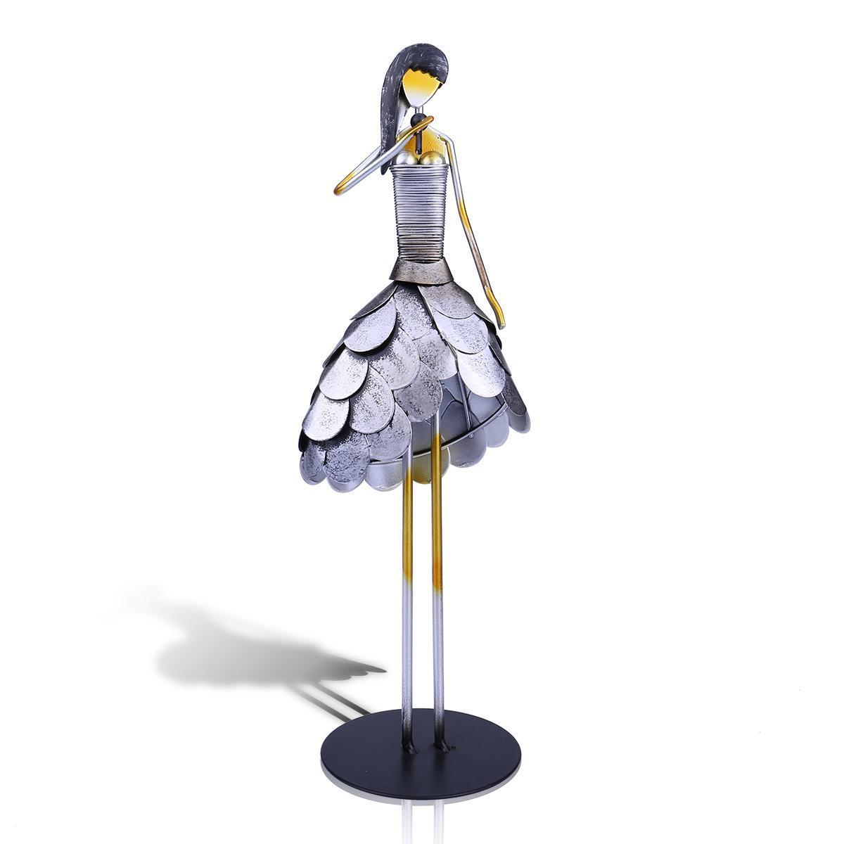 

Tooarts Поющая Девушка Ручной Работы Из Металла Ремесла Домашний Музыкальный Инструмент Подарок