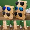 Displaying Storage Holder Eyeglasses Organizer Shelf Sunglass Display Rack Glasses Frame Tray Solid Wood Stand