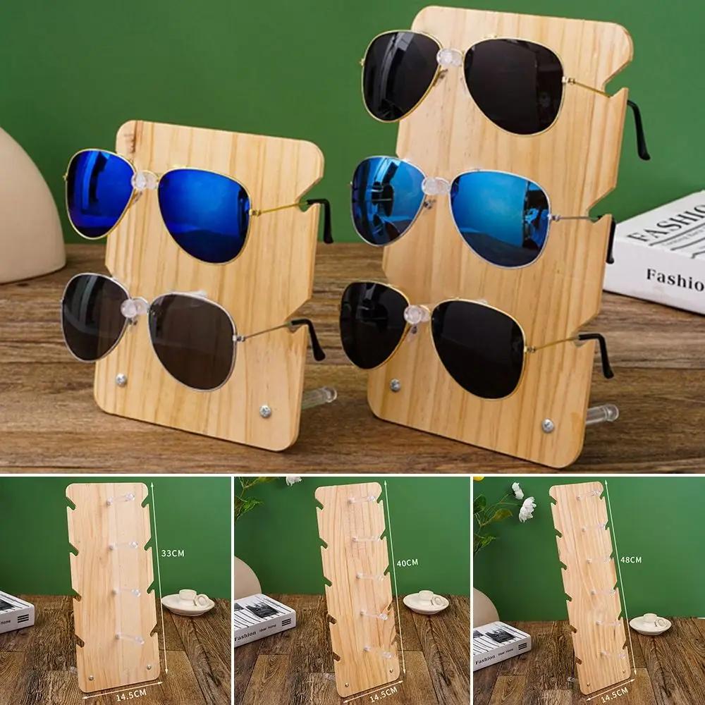 Displaying Storage Holder Eyeglasses Organizer Shelf Sunglass Display Rack Glasses Frame Tray Solid Wood Stand