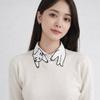 Slim Cat Fake Collar Cartoon Detachable False Collar Fashion Base Layer Top  Weater Decorative