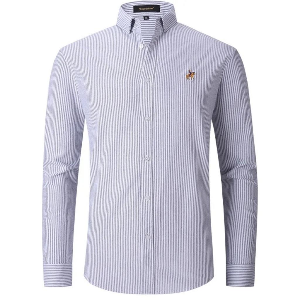 STORN Men's Cotton Oxford Shirt Long Sleeve Business Casual