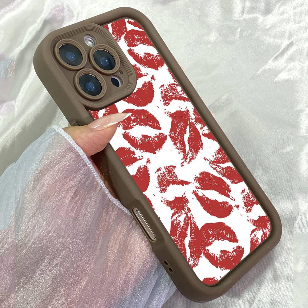 JT304 Kiss Mark for iPhone 17 16 15 14 13 Pro Max Samsung S26 S25 Ultra A17 A16 A07 A56 A13 A14 A15 A06 A05 Xiaomi 15T Redmi 15c Note 14 13 Soft Case