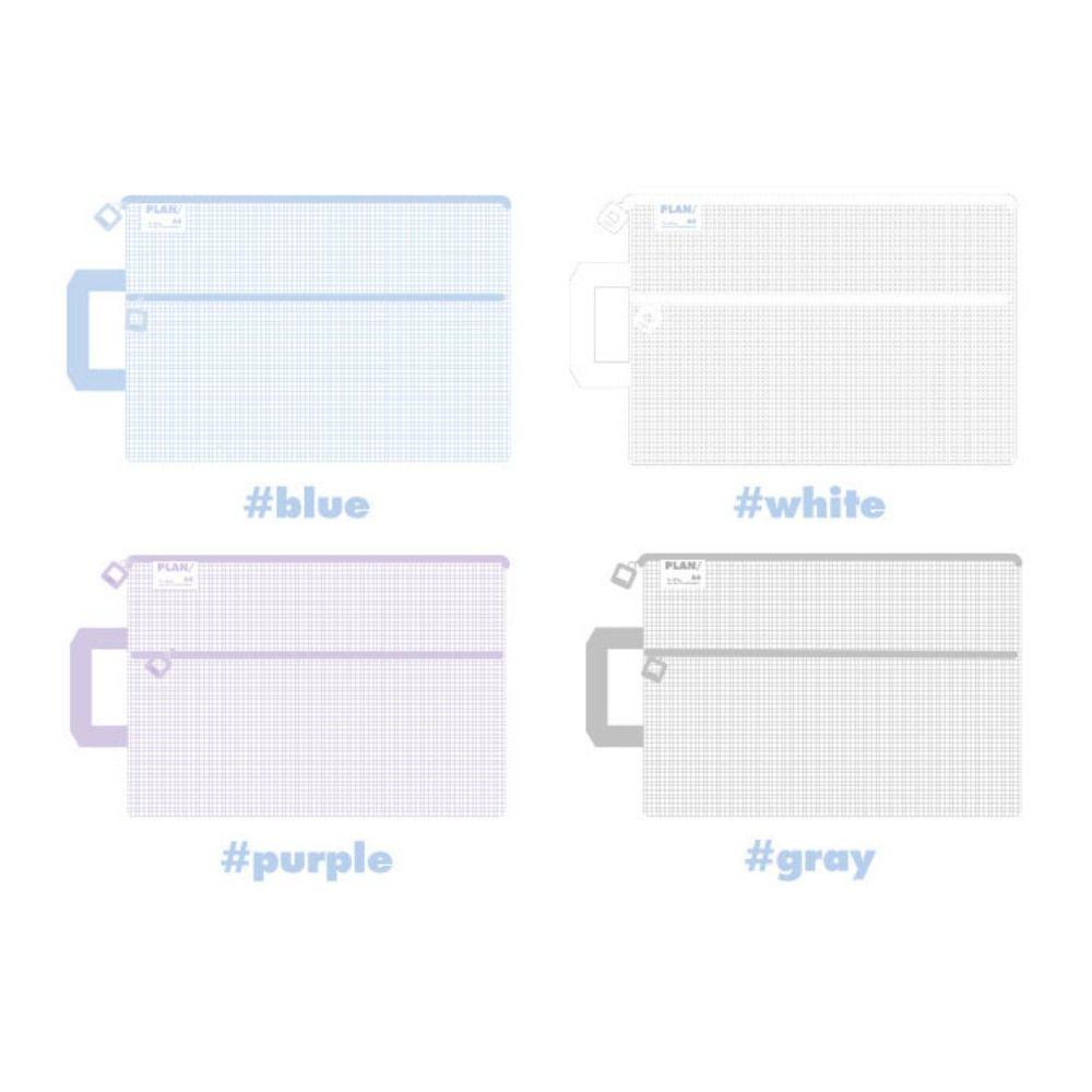 Transparent Test Paper Storage Bag Solid Color File Folder Bag File Pocket  School Office Supplies