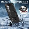 Magnetic Armor Phone Cases For Samsung S25 S24 S23 Plus  S21 Ultra FE For Galaxy S22 Wireless Charging Stand Protection Cover Funda