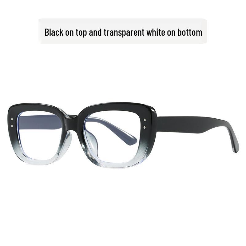 Women's Small Frame Square Cat-Eye Sunglasses with Rivet Design for Sun Protection - Trendy and Simple Runway Style