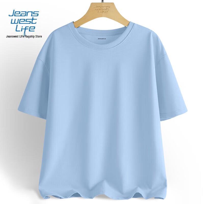JEANSWEST LIFE Men s Heavyweight 100% Cotton Short-Sleeve T-Shirt L