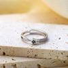 Star Set Diamond Personality 316 Titanium Steel Popular Non-Fading Ring Women'S Fashion Light Luxury Ring Girlfriend Ring