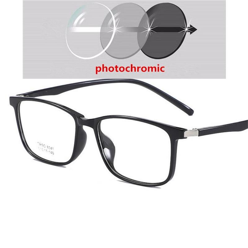 0 -0.5 -0.75 To -6.0 Ultralight  Anti Blue Light Myopes Lunettes Fashion Student Sun Photochromic Square Okulary Korekcyjne
