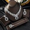 Vintage Luxury Style Necklace, Earrings, Bracelet, Three Piece Set Suitable for Brides' Weddings, Red Carpets, Birthday Parties