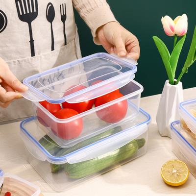 Kitchen Refrigerator Rectangular Crisper Heat-resistant Convenient Odor-free Microwave Safe Plastic Fruit Storage Seal Boxes