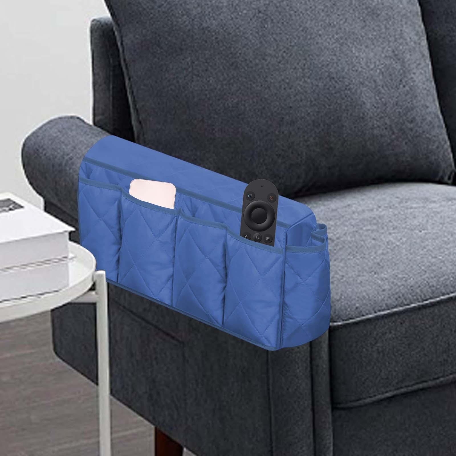 

Диван Підлокітник Органайзер Приліжкова сумка Тримач Кілька кишень Диван Кедді крісло Сумка для зберігання темно-синього кольору