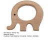 Wooden Baby Teether Toys Natural Beechwood Chew Toys for Infants Educational Teething Rings with Animal Shapes